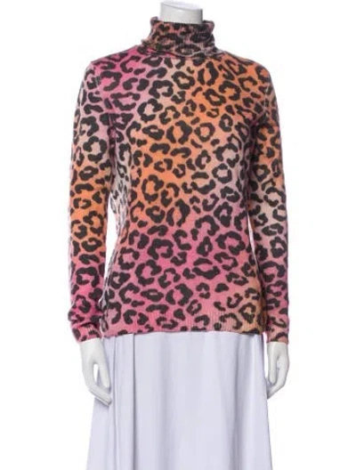 Pre-owned Brodie Cashmere Animal Print Sweater In Brown