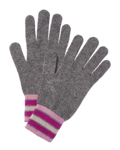 Brodie Cashmere Apres Pom Cashmere Gloves In Gray