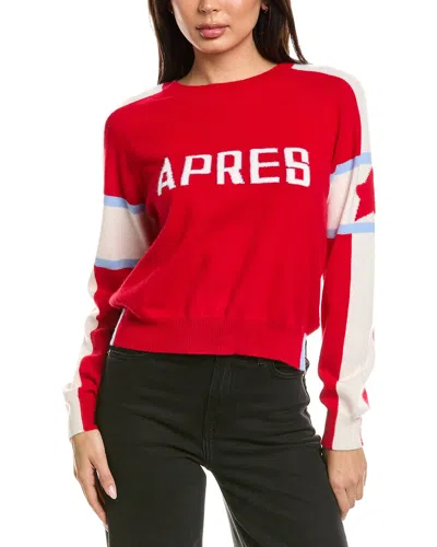 Brodie Cashmere Apres Ski Club Crewneck Cashmere Sweater In Burgundy
