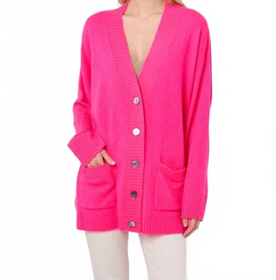 Brodie Cashmere Arla Cardigan In Fuchsia In Pink