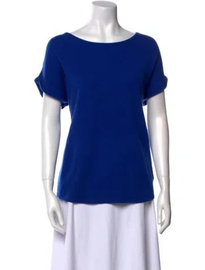Pre-owned Brodie Cashmere Bateau Neckline Sweater In Blue