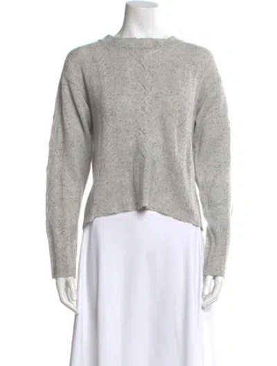 Pre-owned Brodie Cashmere Bateau Neckline Sweater In Gray