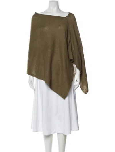 Pre-owned Brodie Cashmere Bateau Neckline Sweater In Green