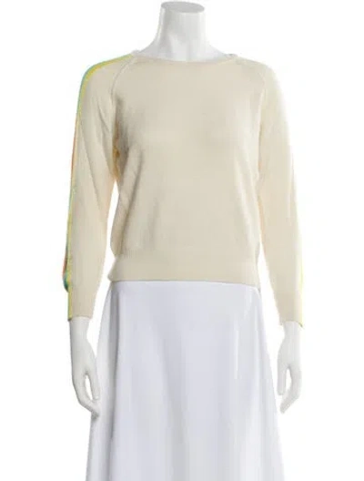 Pre-owned Brodie Cashmere Bateau Neckline Sweater In Neutral