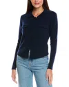 Brodie Cashmere Beau Cashmere Button Shirt In Blue