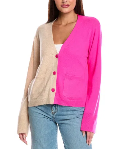 Brodie Cashmere Bella Half & Half Cashmere Cardigan In Multi