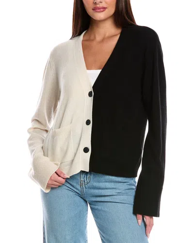 Brodie Cashmere Bella Half & Half Cashmere Cardigan In Multi