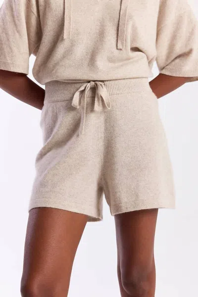 Brodie Cashmere Bermuda Shorts In Wheat In Neutral
