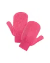 Brodie Cashmere Bold Plaited Cashmere Mittens In Pink