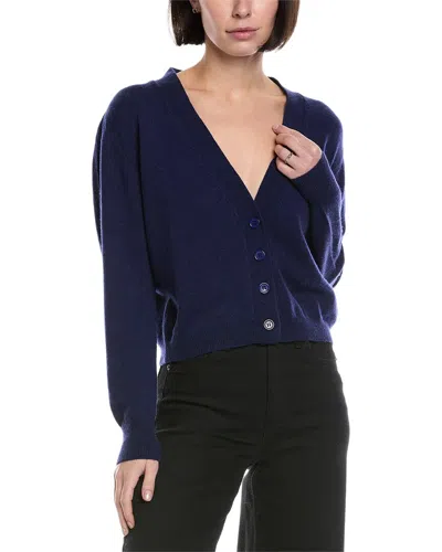 Brodie Cashmere Boxy Little Wool & Cashmere-blend Cardigan In Blue