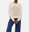 Brodie Cashmere Aloha Open Crew Sweater In Cynet/acid Lime In Neutral