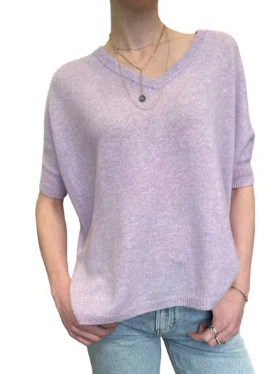 Brodie Cashmere Bronte Cashmere Sweater In Lavender In Multi