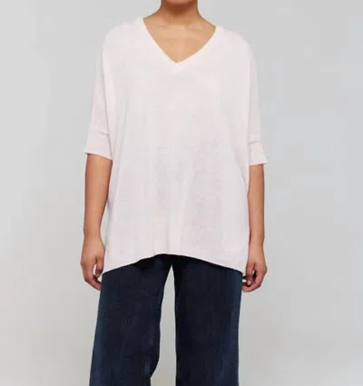 Brodie Cashmere Bronte Cashmere Sweater In Organic White In Multi