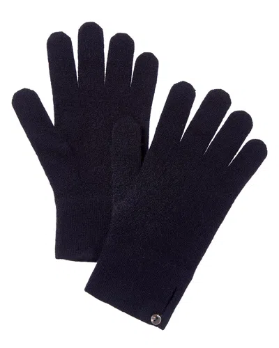 Brodie Cashmere Button Cuff Cashmere Gloves In Black