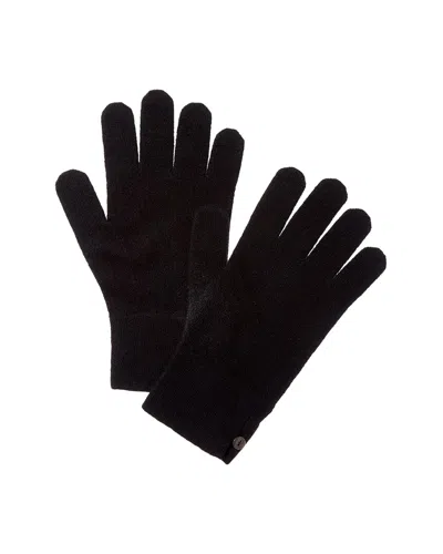Brodie Cashmere Button Cuff Cashmere Gloves In Black