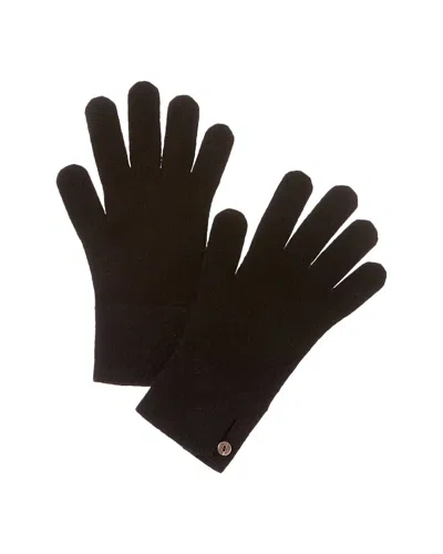 Brodie Cashmere Button Cuff Cashmere Gloves In Black