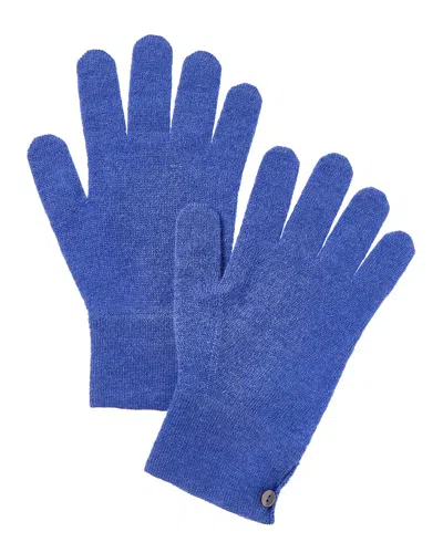 Brodie Cashmere Button Cuff Cashmere Gloves In Blue
