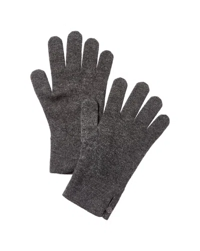 Brodie Cashmere Button Cuff Cashmere Gloves In Gray