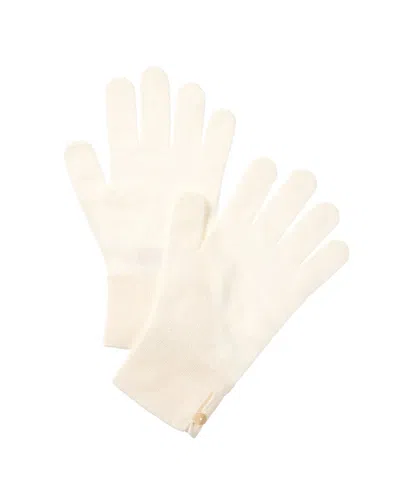 Brodie Cashmere Button Cuff Cashmere Gloves In Neutral