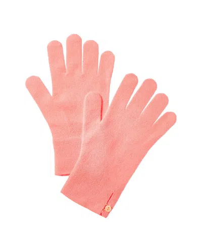 Brodie Cashmere Button Cuff Cashmere Gloves In Orange