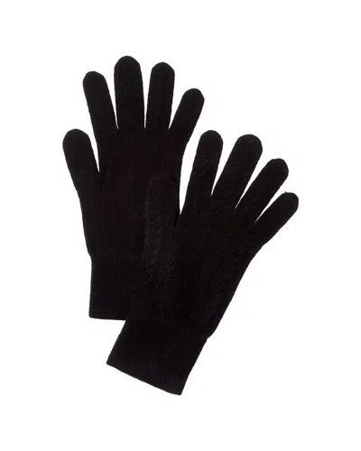 Brodie Cashmere Cable Cashmere Gloves In Brown