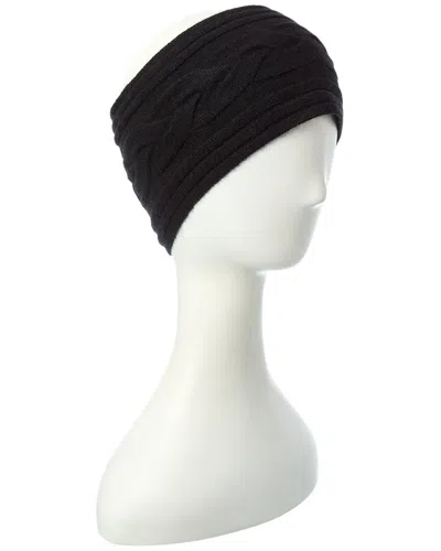 Brodie Cashmere Cable Cashmere Headband In Black