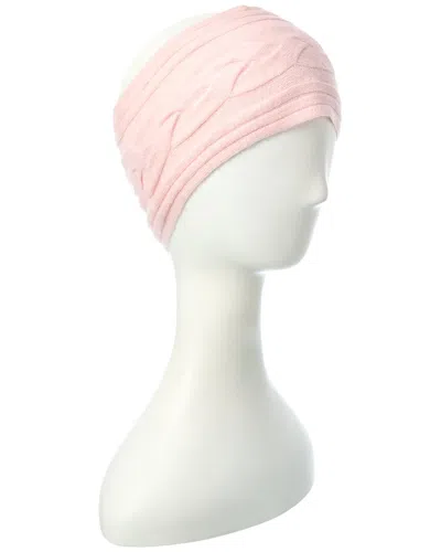 Brodie Cashmere Cable Cashmere Headband In Pink