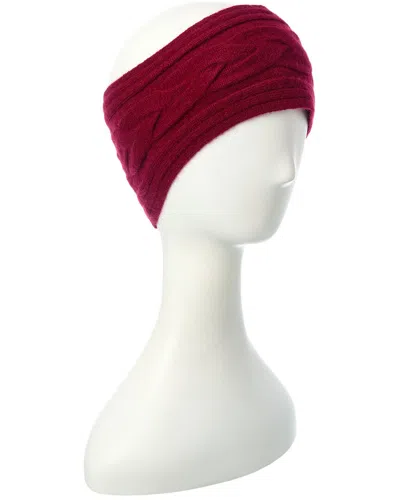 Brodie Cashmere Cable Cashmere Headband In Red