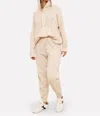 Brodie Cashmere Cable Knit Cashmere Jogger In Cygnet In Multi