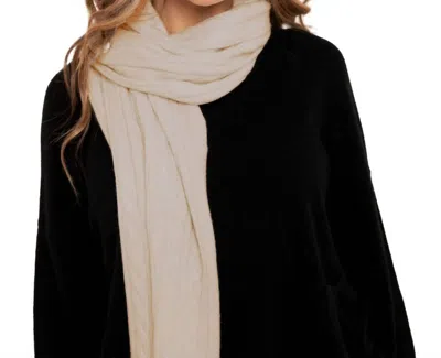 Brodie Cashmere Cable Knit Cashmere Scarf In Cygnet In Multi