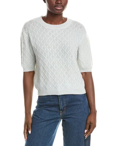 Brodie Cashmere Cable Pearl Cashmere Sweater In Yellow