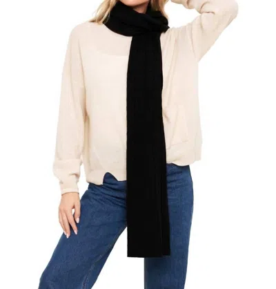 Brodie Cashmere Cable Scarf In Black