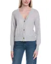 Brodie Cashmere Cable Wool & Cashmere-blend Cardigan In Gray