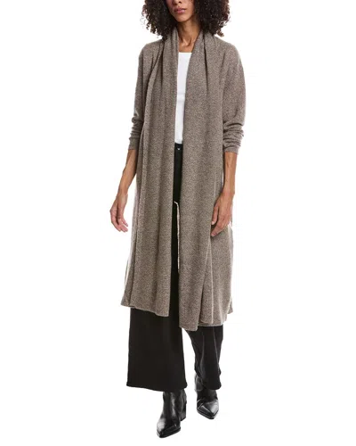 Brodie Cashmere Caitlyn Duster Cashmere Cardigan In Gray