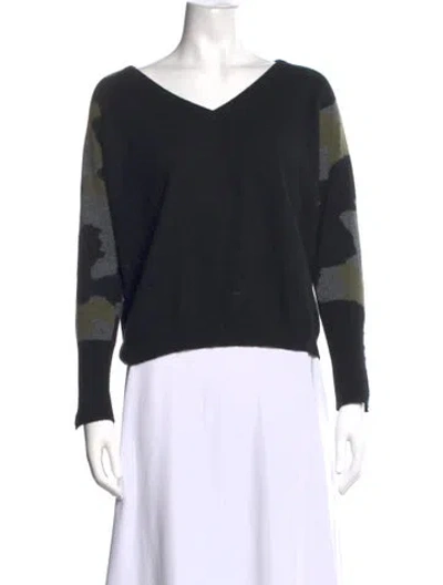 Pre-owned Brodie Cashmere Camouflage Print Sweater In Black