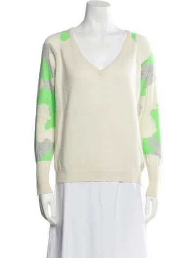 Pre-owned Brodie Cashmere Camouflage Print Sweater In Neutrals