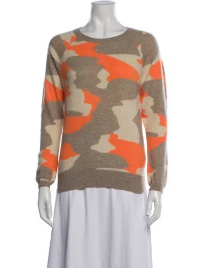 Pre-owned Brodie Cashmere Camouflage Print Sweater In Neutrals