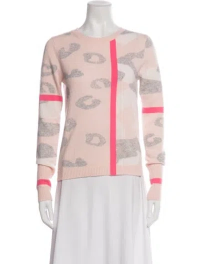 Pre-owned Brodie Cashmere Camouflage Print Sweater In Pink