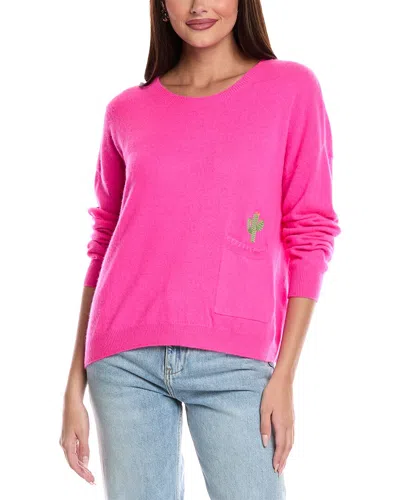 Brodie Cashmere Casey Cactus Cashmere Sweater In Pink