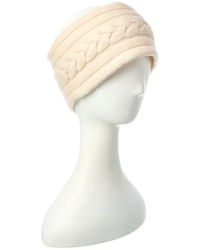 Brodie Cashmere Chunky Cable Cashmere Headband In Neutral