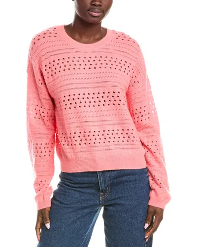 Brodie Cashmere Clare Open Pointelle Cashmere Sweater In Neutral