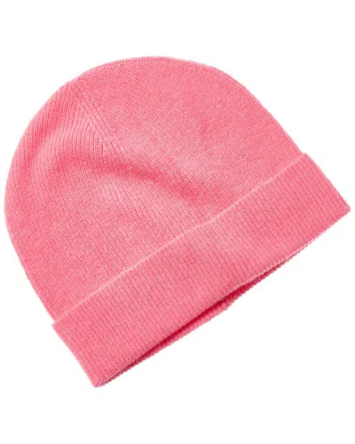 Brodie Cashmere Classic Cashmere Beanie In Pink
