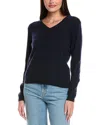 Brodie Cashmere Classic V-neck Cashmere Sweater In Black