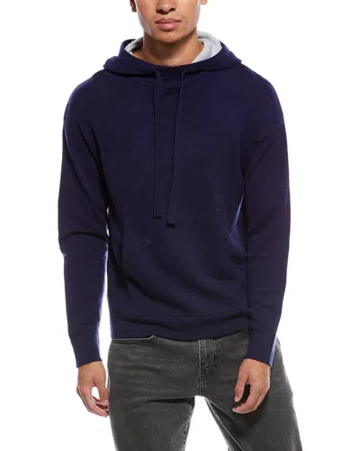 Brodie Cashmere Classic Wool & Cashmere-blend Hoodie In Blue