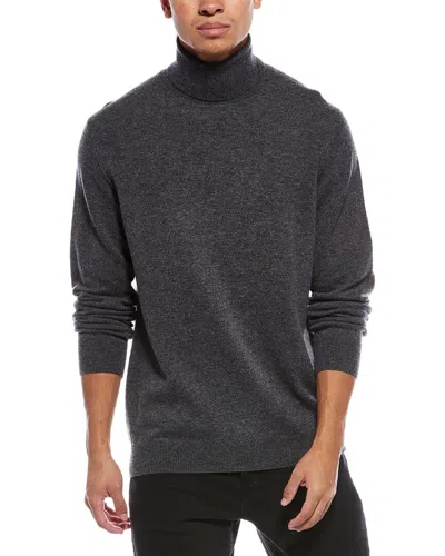 Brodie Cashmere Classic Wool & Cashmere-blend Turtleneck Sweater In Gray