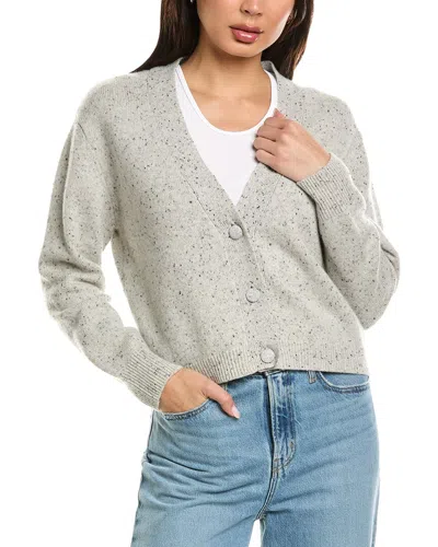 Brodie Cashmere Coco Crop Cashmere Cardigan In Gray
