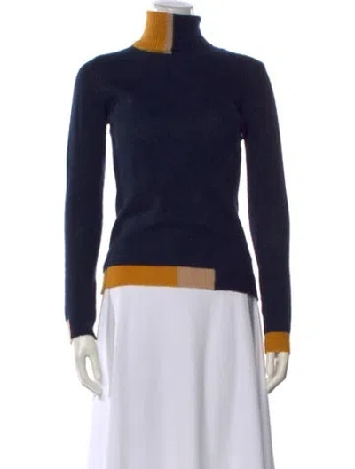 Pre-owned Brodie Cashmere Colorblock Pattern Sweater