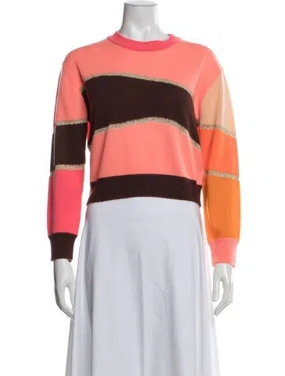 Pre-owned Brodie Cashmere Colorblock Pattern Sweater In Multicolor