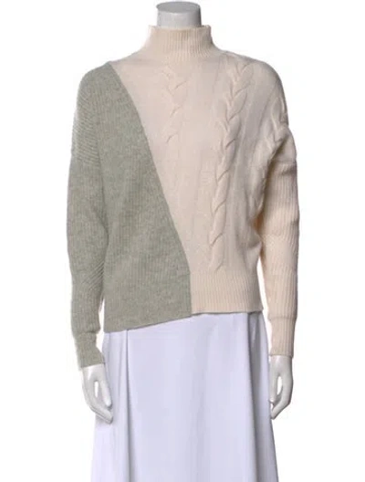Pre-owned Brodie Cashmere Colorblock Pattern Sweater In Neutral
