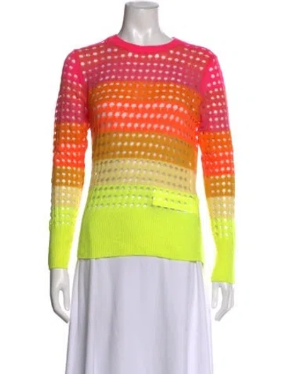 Pre-owned Brodie Cashmere Colorblock Pattern Sweater In Neutral